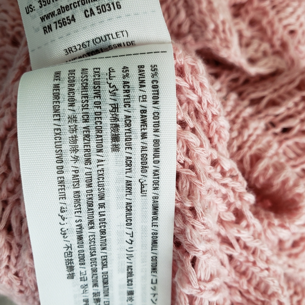 Hollister Pink Crochet Long Sleeve Top - Picture 8 of 8